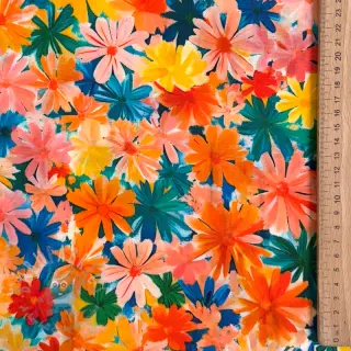 Viskoosi ECOVERO Flowers design C digital print