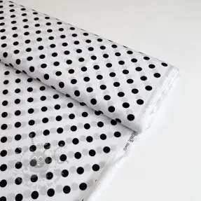 Viskoosi RADIANCE Polka dot white