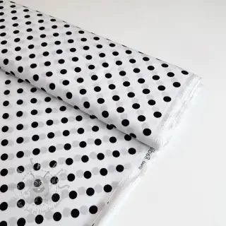 Viskoosi RADIANCE Polka dot white