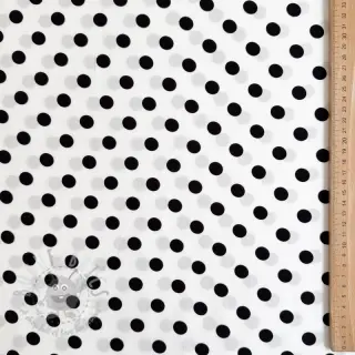 Viskoosi RADIANCE Polka dot white