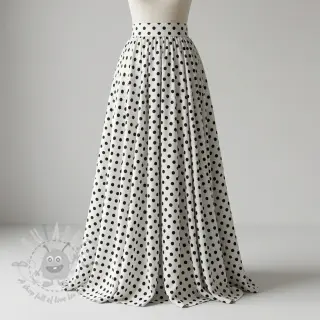 Viskoosi RADIANCE Polka dot white
