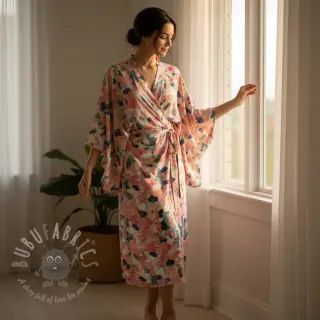 Viskoosi SATIN Flowers Tora digital print