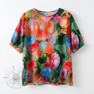 Viskoosi RADIANCE Flower design B digital print