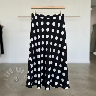 Viskoosi RADIANCE Polka BIG dot black