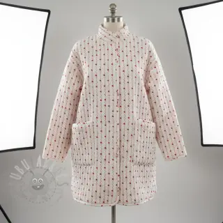 Kaksinkertainen harsokangas/musliini STEPPED Heart