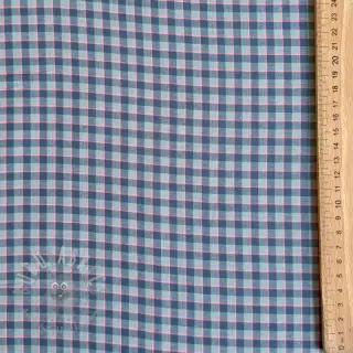 Puuvillakangas YARN DYED Check Anabel teal
