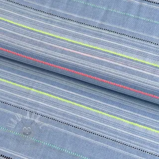 Puuvillakangas YARN DYED NEON Stripe summer