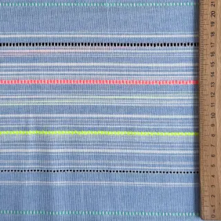 Bavlnená látka YARN DYED NEON Stripe summer
