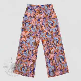 Puuvillakangas VISCOSE Flowers dark petrol