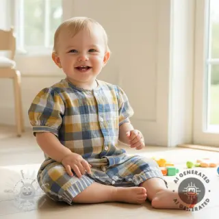 Kaksinkertainen harsokangas/musliini DOUBLE SIDED Summer Check