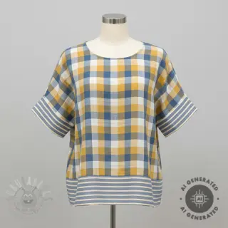 Kaksinkertainen harsokangas/musliini DOUBLE SIDED Summer Check