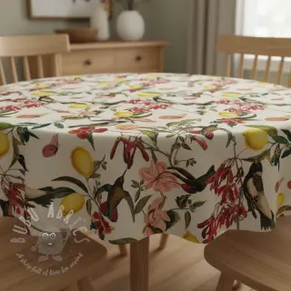 Sisustuskangas Linenlook Lemon Tropic Artisan digital print