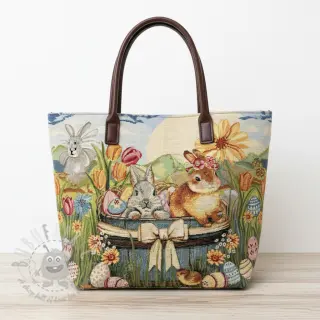 Sisustuskangas GOBELIN PREMIUM Floral Easter Bunny PANEL
