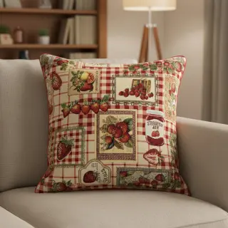 Dekoračná látka GOBELIN premium Strawberry Jam Check