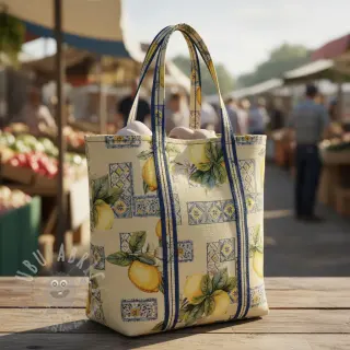 Sisustuskangas GOBELIN premium Citrus Lemon Azulejos
