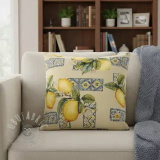 Sisustuskangas GOBELIN premium Citrus Lemon Azulejos
