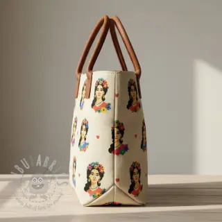 Sisustuskangas Linenlook premium Viva Flower Girl