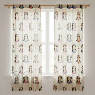 Sisustuskangas Linenlook premium Viva Flower Girl