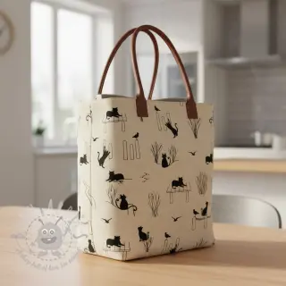 Sisustuskangas Linenlook premium Cat Sea Life