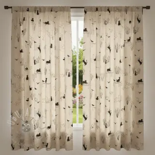 Sisustuskangas Linenlook premium Cat Sea Life