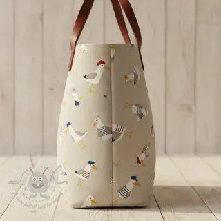 Sisustuskangas Linenlook premium Seagull dress up