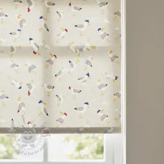 Sisustuskangas Linenlook premium Seagull dress up