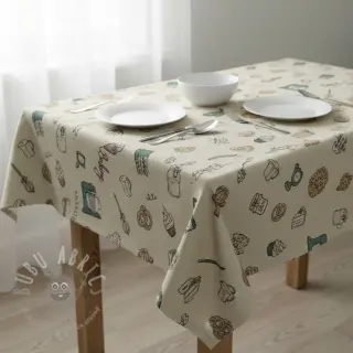 Sisustuskangas Linenlook premium Bake Off Doodle