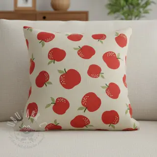 Sisustuskangas Linenlook premium Apple Happy Joy