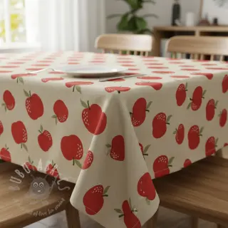 Sisustuskangas Linenlook premium Apple Happy Joy