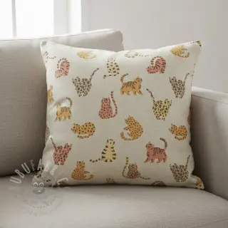 Sisustuskangas Linenlook premium Cute Wild Cat