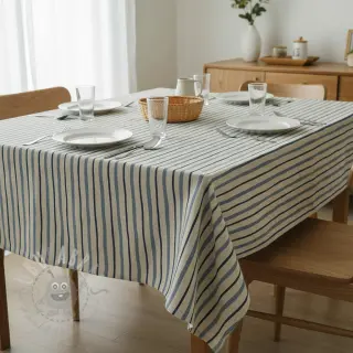 Sisustuskangas Linenlook premium Wavy Art Stripe
