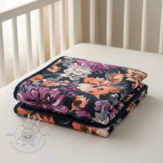 Collegekangas Flower Luna navy digital print