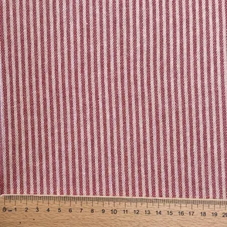 Dekoračná látka DOBBY Colored stripe cherry