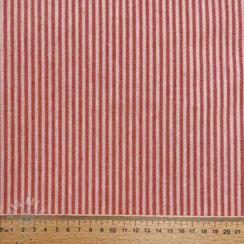 Sisustuskangas DOBBY Colored stripe poppy red