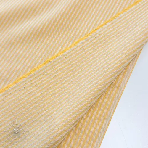 Sisustuskangas DOBBY Colored stripe warm yellow