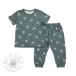 Puuvillakangas FLANNEL Zebras green
