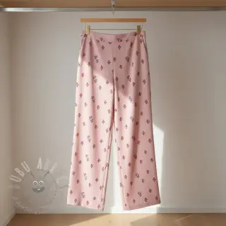 Puuvillakangas FLANNEL Flowers light pink