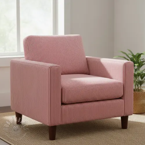 Sisustuskangas DOBBY Colored stripe cherry