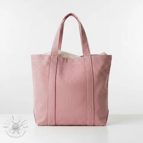 Sisustuskangas DOBBY Colored stripe cherry