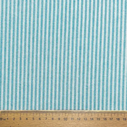 Dekoračná látka DOBBY Colored stripe turquoise