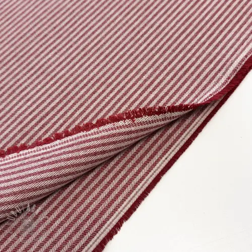 Sisustuskangas DOBBY Colored stripe burgundy