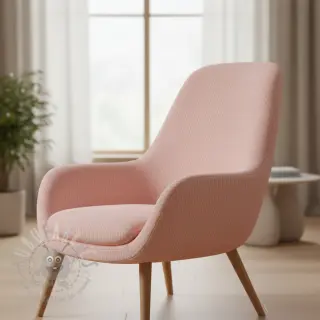 Sisustuskangas DOBBY Colored stripe light pink