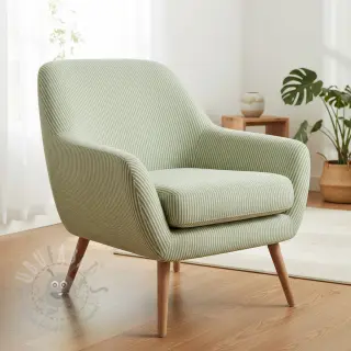 Sisustuskangas DOBBY Colored stripe light green