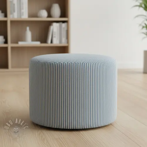 Sisustuskangas DOBBY Colored stripe blue