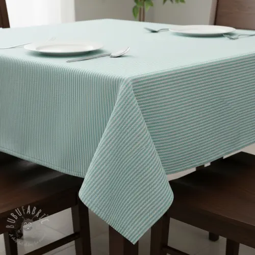 Sisustuskangas DOBBY Colored stripe mint