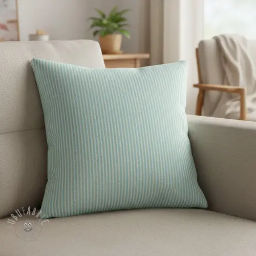 Sisustuskangas DOBBY Colored stripe mint
