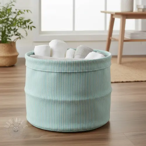 Sisustuskangas DOBBY Colored stripe mint