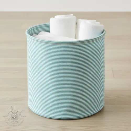 Sisustuskangas DOBBY Colored stripe turquoise