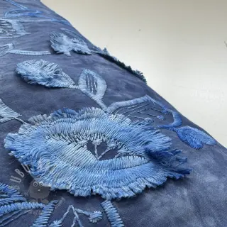 Puuvillakangas TIE DYE EMBROIDERY Flora design B