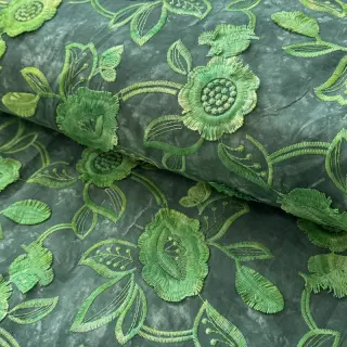 Bavlnená látka TIE DYE EMBROIDERY Flora design A